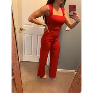 LuLus Red Jumpsuit